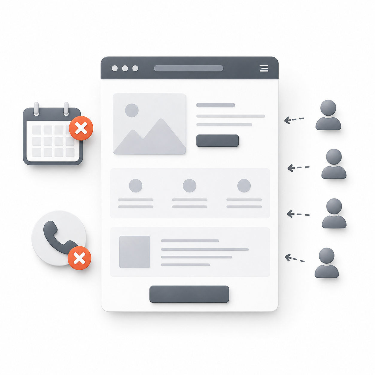 Varias pessoas chegando na pagina, mas nenhuma entrando em contato ou agendando.